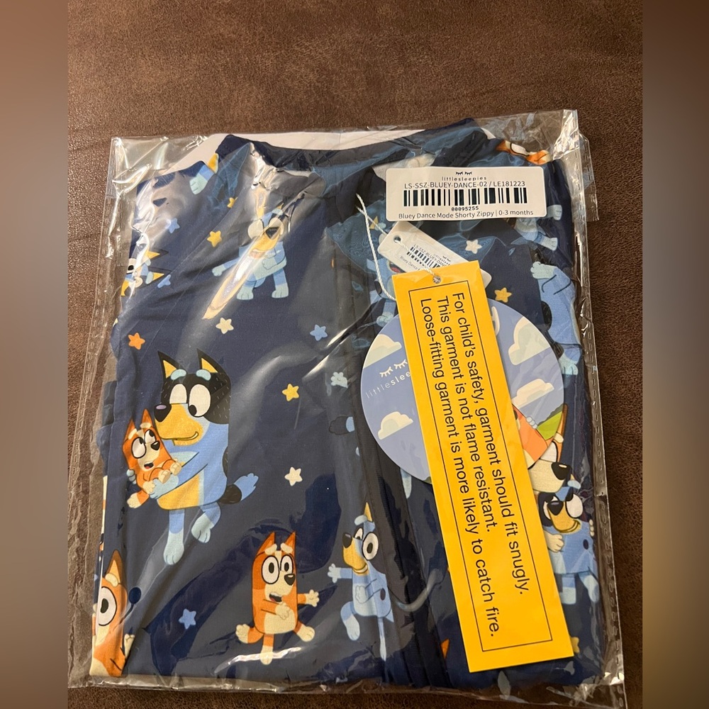 NWT Little Sleepies Bluey Zip-Up Shorty